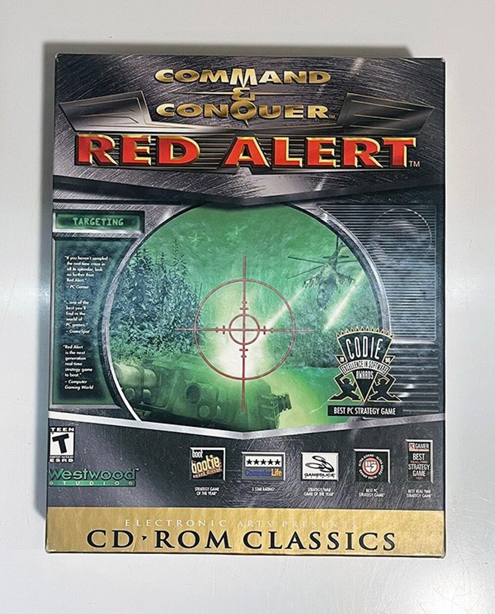 Vintage Command & Conquer: Red Alert CD-ROM Big Box PC Game Box and Manual only